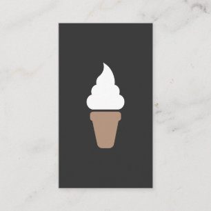 Eiscreme Swirl Icon grau Visitenkarte
