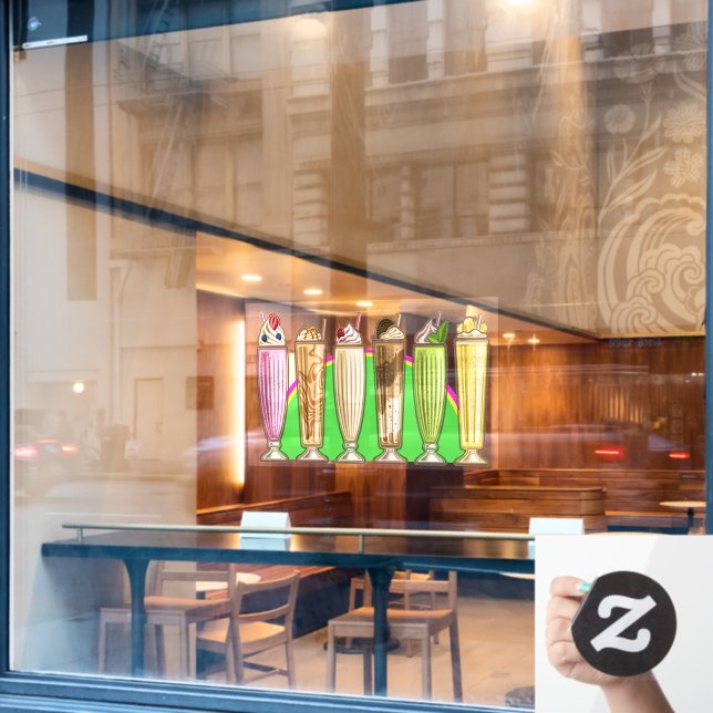 Eiscreme Thema - So Yummy! Fensteraufkleber (Café-Fenster)