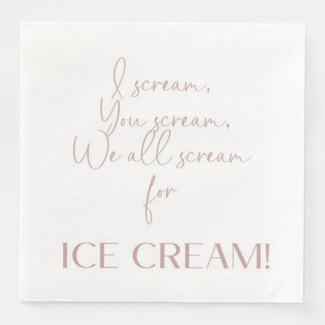 Eiscreme Theme Handtuchpapier Napkins Serviette (Vorderseite)