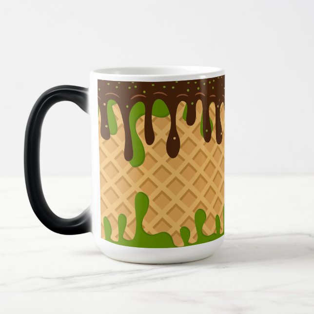 Eiscreme, triefend Matcha Choco Bliss, Modern  Verwandlungstasse (Links)
