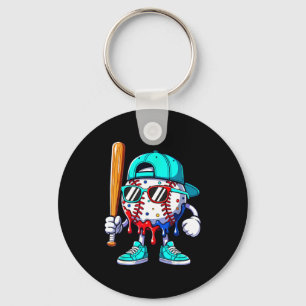 Eiscreme-Tropf-Baseball-Shirts Baseball-Lifestyle Schlüsselanhänger