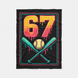 Eiscreme-Tropf-Baseball-Zeug 67 Meme Gen Alpha &a Fleecedecke
