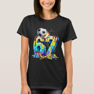 Eiscreme-Tropf-Fußball 67 Six Seven Lustig Gen Alp T-Shirt