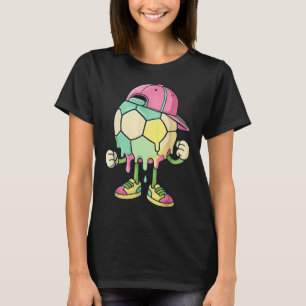 Eiscreme-Tropf-Fußball-Sport-Fußball-Tropf für Mäd T-Shirt