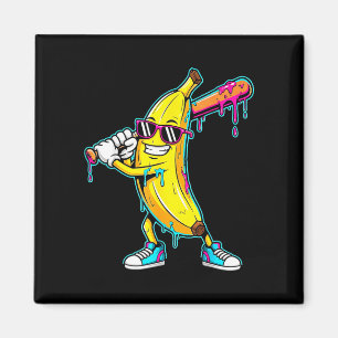 Eiscreme-Tropf-Grafik lustiges Farbsplash-Design Magnet