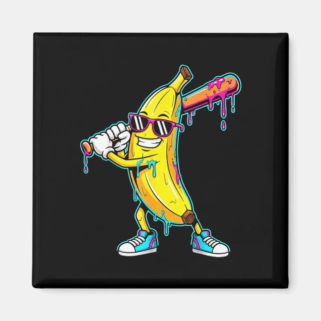 Eiscreme-Tropf-Grafik lustiges Farbsplash-Design  Magnet (Vorne)