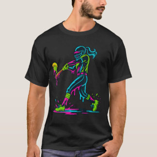 Eiscreme-Tropf Softball-Spielerin Softball-Tropf T-Shirt