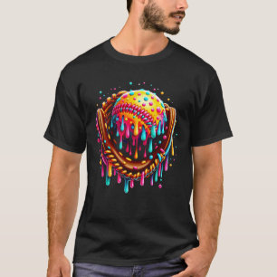 Eiscreme-Tropfen Baseball Stuff Baseball Ball Glov T-Shirt