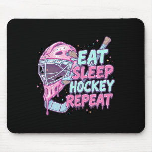 Eiscreme-Tropfen-Hockey-Torwart-Maske-Essen-Schlaf Mousepad