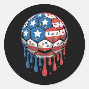 Eiscreme-Tropfen Männer Frauen Spiel Amerikanisch  Runder Aufkleber