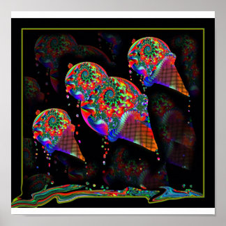 Eiscreme-Tropfen Poster