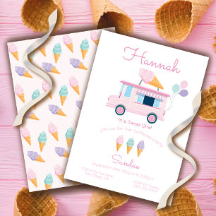 Eiscreme Truck Geburtstagspartei Einladung