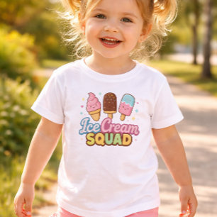 Eiscreme-Truppe Süße Cartoon-Eis-am-Stiel Kleinkind T-shirt