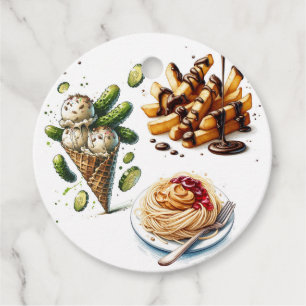 Eiscreme und eingelegte Gurken seltsame Gelüste Ba Geschenkanhänger