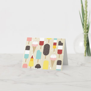 Eiscreme und gefrorene Leckereien Danke Note Card