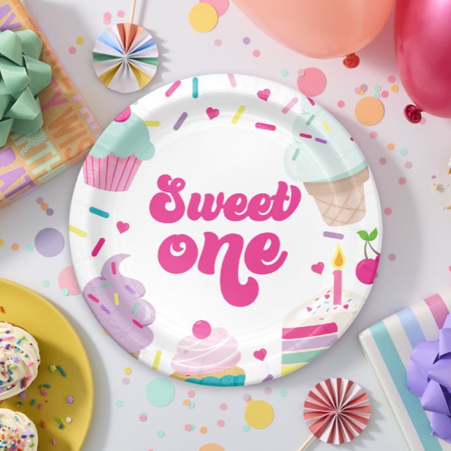 Eiscreme und Kuchen süß 1. Geburtstag Pappteller (Von Creator hochgeladen)
