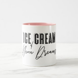 Eiscreme und Neon Dreams Tasse