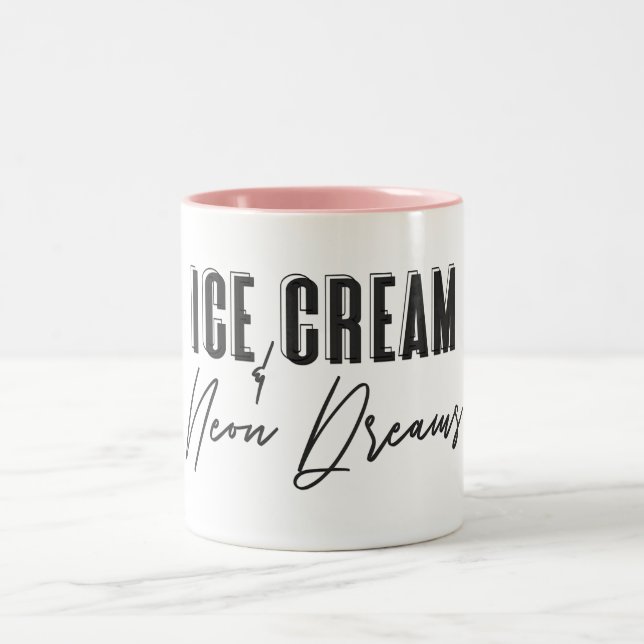 Eiscreme und Neon Dreams Tasse (Mittel)