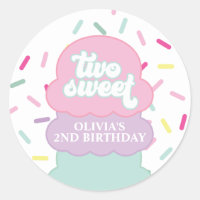 Eiscreme und Sprinklen Zwei süße 2. Geburtstag