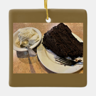 Eiscreme und Tortenschmuck Keramikornament