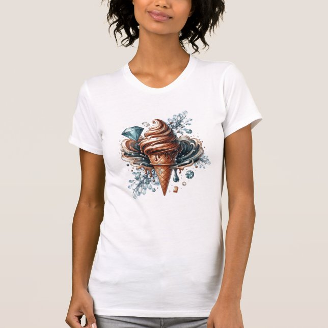 Eiscreme und Twy Diamonds T-Shirt (Vorderseite)