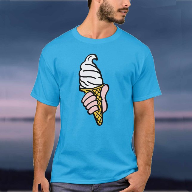 Eiscreme-Verkäufer mit Eiscreme oder Cornet T-Shirt (Von Creator hochgeladen)