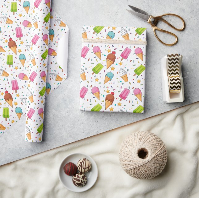 Eiscreme-Verpackungspapier, Süße Geschenkverpackun Geschenkpapier (Kunsthandwerk)