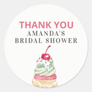 Eiscreme Vielen Dank für die klassische Round-Aufk Runder Aufkleber