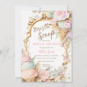 Eiscreme Vintage Blush Rosa Eiscreme Einladung