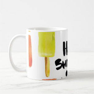 Eiscreme: Vintage Wasserfarbe Kaffeetasse