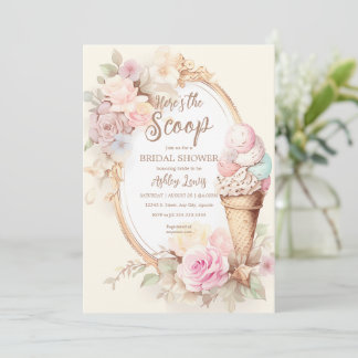 Eiscreme Vintages Rosa Eis Einladung
