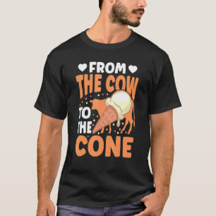 Eiscreme Von der Kuh bis zur Eistüte Eiscreme T-Shirt