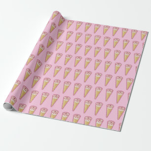 Eiscreme-Waffel Geschenkpapier
