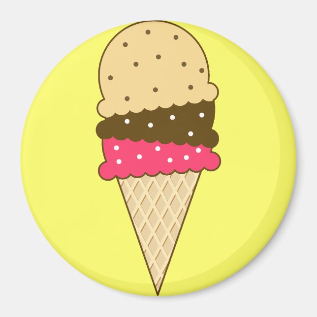 Eiscreme-Waffel Magnet (Vorne)
