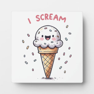 Eiscreme-Waffel mit Streuseln Fotoplatte