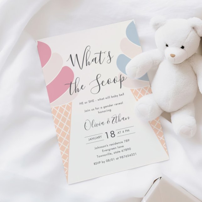 Eiscreme Was ist die Genderoffenbarung für Schotte Einladung (Von Creator hochgeladen)