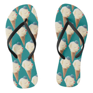 Eiscreme-Welpenmuster Flip Flops