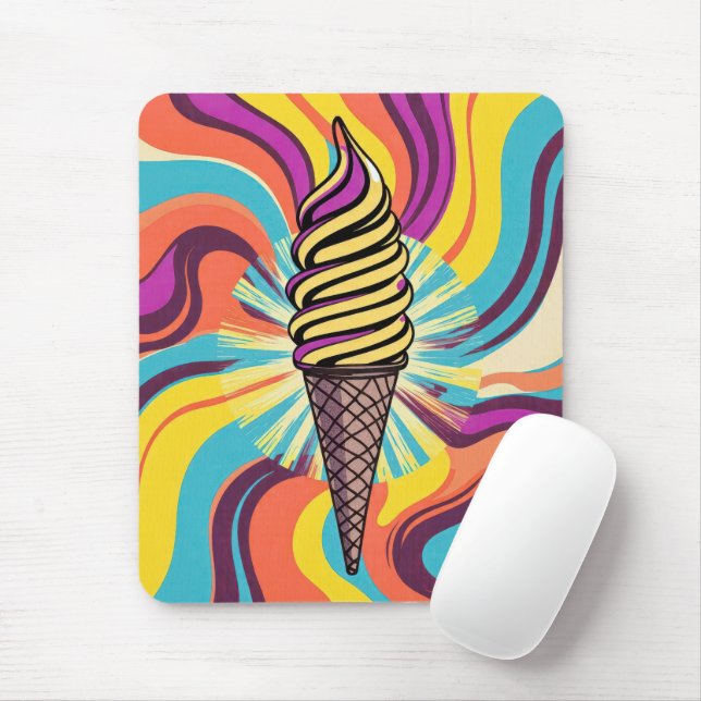 Eiscreme-Wickel-Pop-Art Mousepad (Mit Mouse)