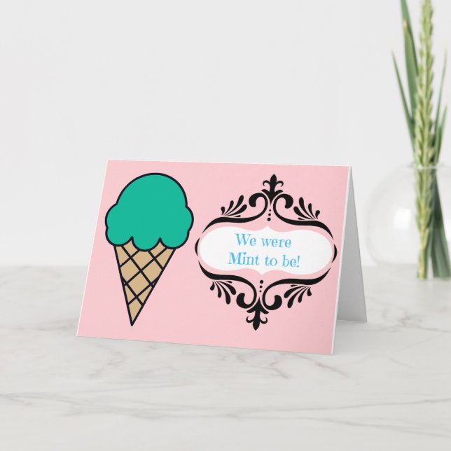 Eiscreme Wir waren "Minze", um Karte zu werden (Vorderseite)