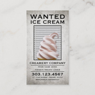 Eiscreme wollte Plakat Treuekarte