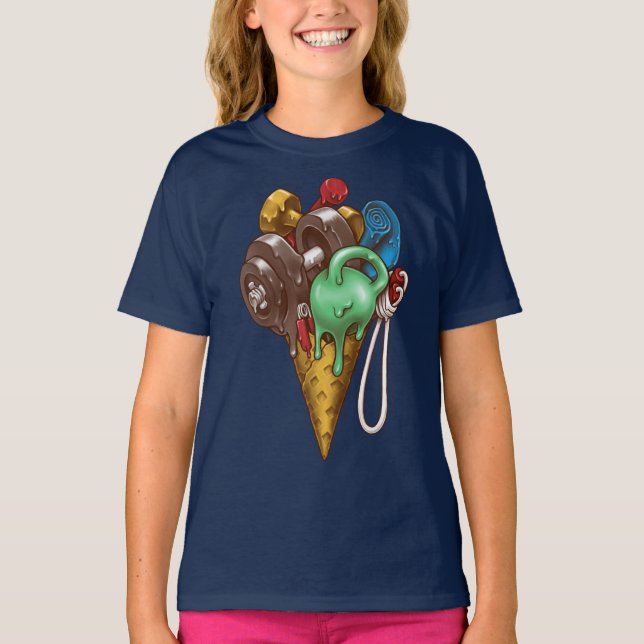 Eiscreme-Workout-T - Shirt (Vorderseite)