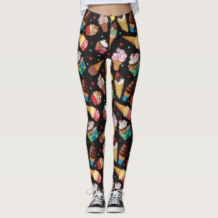 Eiscreme-wunderliches gemustertes leggings