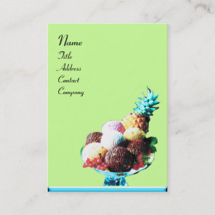 EISCREME  - WÜSTENSHOP, blau rot grün schwarz Visitenkarte