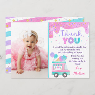 Eiscreme zum Geburtstag Danke, Karten 