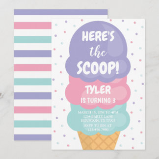 Eiscreme zum Geburtstag Einladung