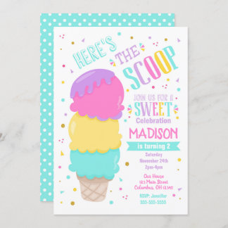 Eiscreme zum Geburtstag Einladung Sweet Celebratio