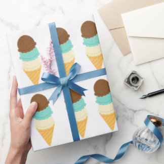 Eiscreme zum Geburtstag Geschenkpapier