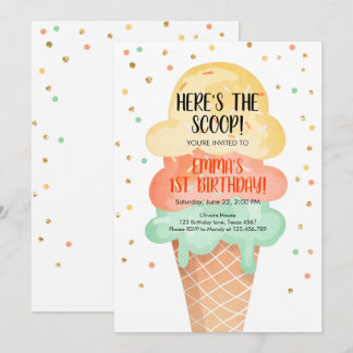 Eiscreme zum Geburtstag Hier ist das Scoop Party S Einladung