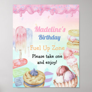 Eiscreme zum Geburtstag Poster