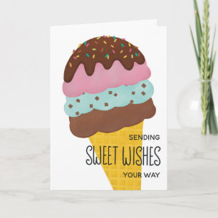 Eiscreme zum Geburtstag Süße Sommerwünsche Karte